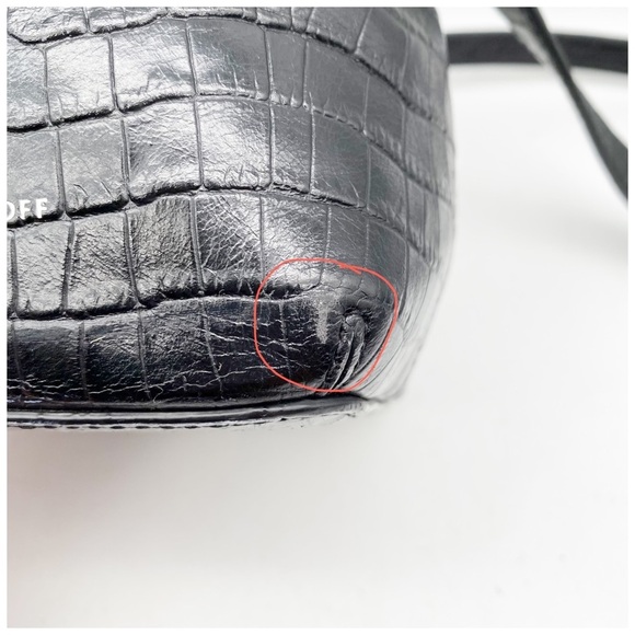 Rebecca Minkoff Embossed‎ Leather Mini Kate Bucket Bag in Black - Picture 11 of 15